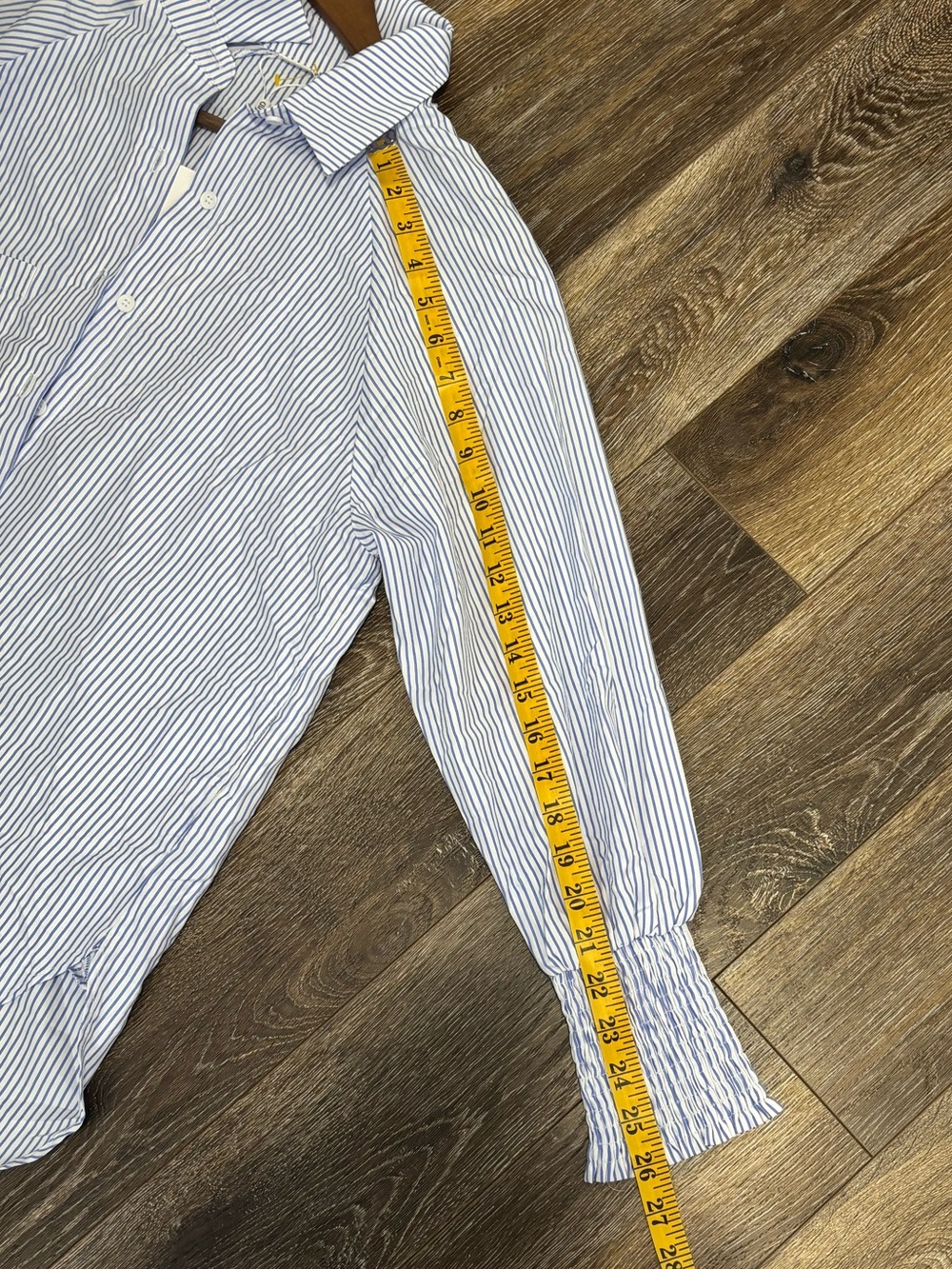 ASVIVID Blue & White Striped women’s Button-Up Shirt - Picture 6 of 6